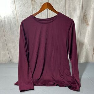 Athleta Burgundy Long Sleeve Tee